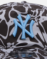 New Era New York Yankees 'Brushed Cotton' 19TWENTY Strapback Black/Light Blue