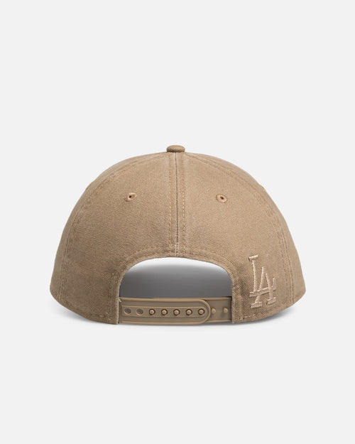 New Era Los Angeles Dodgers 'Applique Distressed' 9FORTY A-Frame Snapback Khaki