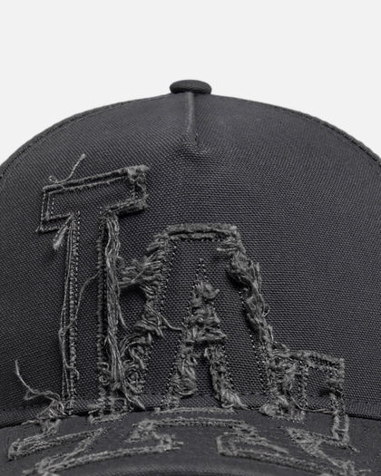 New Era Los Angeles Dodgers 'Applique Distressed' 9FORTY A-Frame Snapback Graphite
