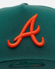 New Era Atlanta Braves 'Citrus 2.0' 9FORTY A-Frame Snapback Dark Green/Orange