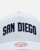 Mitchell & Ness San Diego Padres 'Seersucker' Pro Pinch Snapback Blue/White
