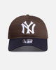 New Era New York Yankees 'Walnut Navy' 9FORTY A-Frame Snapback Brown/Blue