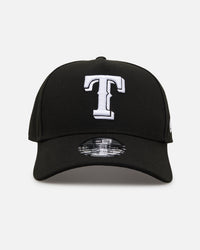 New Era Texas Rangers 'Black' 9FORTY A-Frame Snapback Black/White