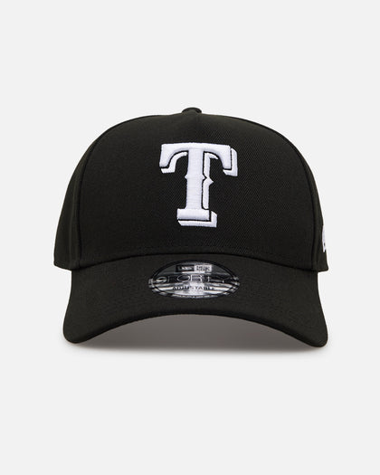 New Era Texas Rangers 'Black' 9FORTY A-Frame Snapback Black/White