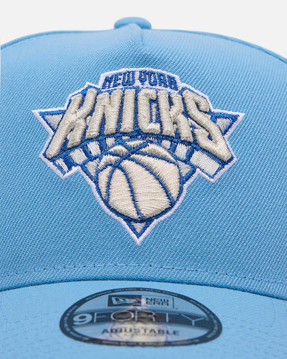 New Era New York Knicks 'Black Sky Blue' 9FORTY A-Frame Snapback Sky Blue