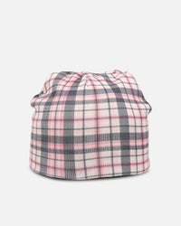 Loiter Ribbed Skully Pink Plaid