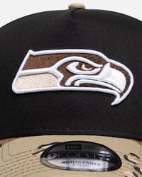 New Era Seattle Seahawks "NFL 26 AU Two Tone" 9Forty A-Frame Snapback Black/Camo
