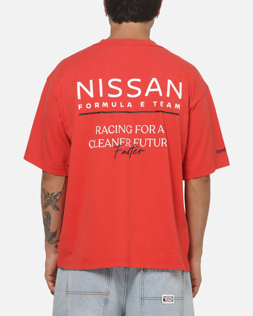 Outerstuff X Nissan Formula E Team Faster Box Fit T-Shirt Red
