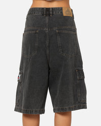 X-Large Baggy Cargo Denim 91 Shorts Washed Black