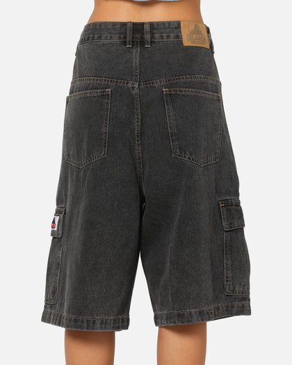 X-Large Baggy Cargo Denim 91 Shorts Washed Black