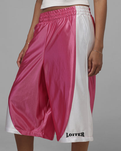 Loiter Impact Satin Shorts Pink