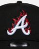 New Era Atlanta Braves 'Flame Logo' 9FORTY A-Frame Snapback Black