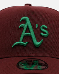 New Era Oakland Athletics 'Frosted Burgundy' 9FORTY A-Frame Snapback Burgundy