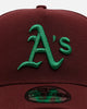 New Era Oakland Athletics 'Frosted Burgundy' 9FORTY A-Frame Snapback Burgundy
