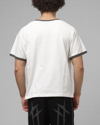 Loiter Live Fast Ringer T-Shirt Off White
