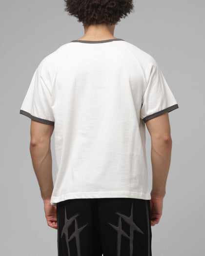 Loiter Live Fast Ringer T-Shirt Off White