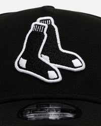 New Era Boston Red Sox 'Black And White' 9FORTY A-Frame Snapback Black/White