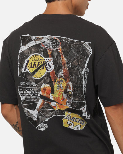 Mitchell & Ness Los Angeles Lakers Shaquille O'Neal Ripped Player T-Shirt Washed Black
