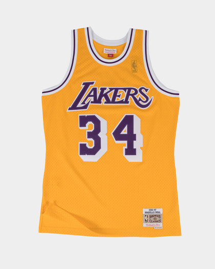 Mitchell & Ness Los Angeles Lakers Shaquille O'Neal '96-'97 #34 Swingman Jersey Yellow