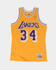 Mitchell & Ness Los Angeles Lakers Shaquille O'Neal '96-'97 #34 Swingman Jersey Yellow