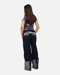 Ed Hardy Women's Cuffed Jeans Indigo