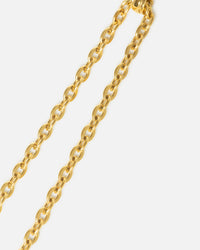 Saint Morta Onyx Round Pendant Chain Gold
