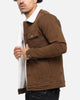 Saint Morta Sherpa Denim Jacket Vintage Brown