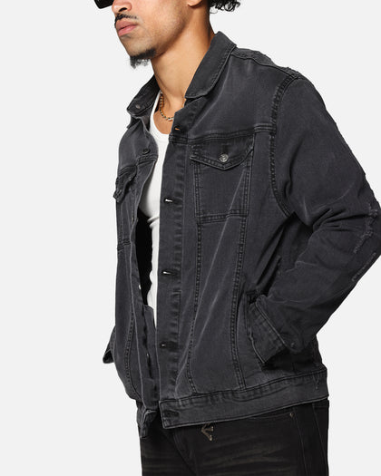 Saint Morta Men's Vintage Denim Jacket Aged Black