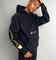 Champion Men's Rev Weave Script Hoodie Black/Gold