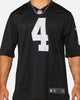 Nike Las Vegas Raiders Derek Carr #4 Game TC Jersey Black