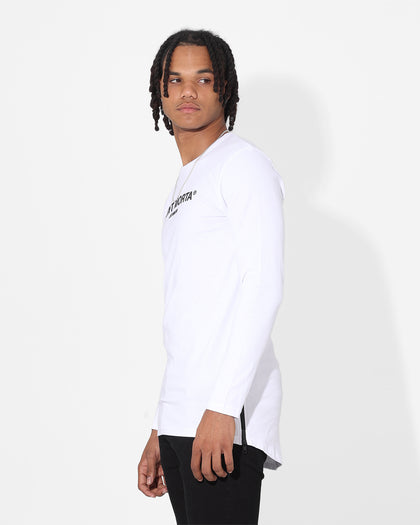 Saint Morta Drop Tail Long Sleeve T-Shirt White