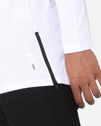 Saint Morta Drop Tail Long Sleeve T-Shirt White
