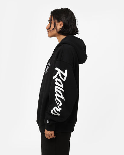 New Era Las Vegas Raiders Sleeve Script Hoodie Black/White