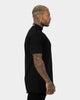 Saint Morta Old English Mock Neck T-Shirt Black/White