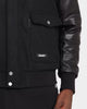 Saint Morta Maverick Sherpa Leather Jacket Black