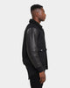 Saint Morta Maverick Sherpa Leather Jacket Black