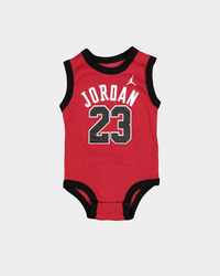 Jordan Infant Beanie Booties Onesie Set Gym Red