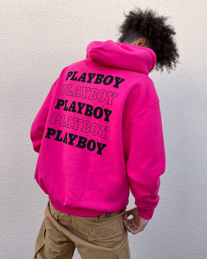 Playboy Stacked Hoodie Hot Pink Culture Kings