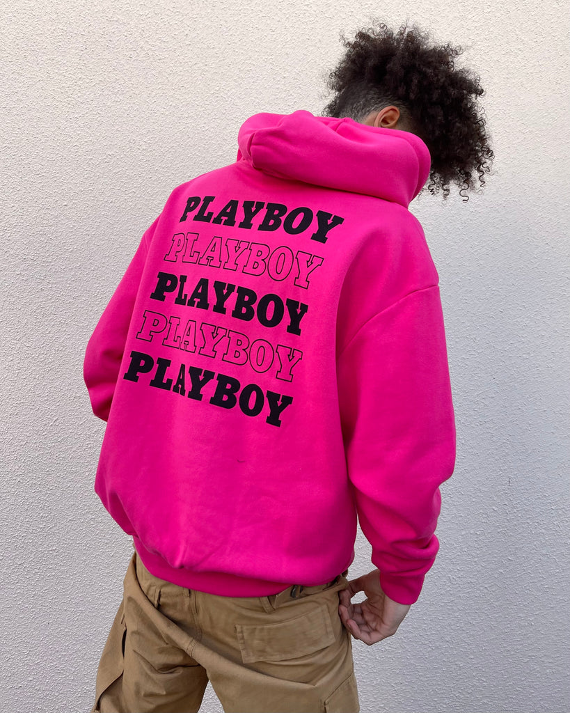 Playboy Stacked Hoodie Hot Pink Culture Kings