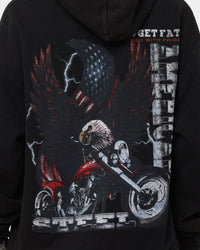 Rats Get Fat American Steel Vintage Hoodie Black Wash
