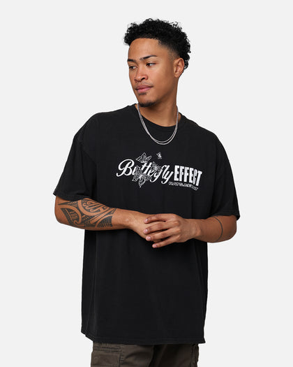 Rats Get Fat Butterfly Effect T-Shirt Black Wash