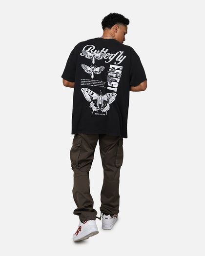 Rats Get Fat Butterfly Effect T-Shirt Black Wash