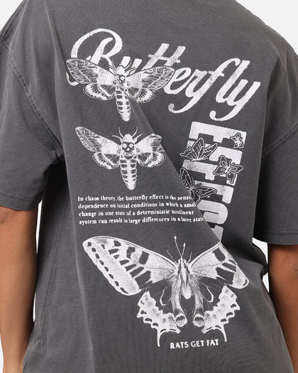Rats Get Fat Butterfly Effect T-Shirt Charcoal