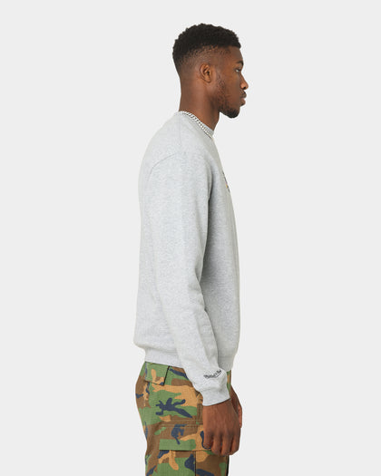 Mitchell & Ness Los Angeles Lakers Vintage Line Up Crewneck Grey Marle