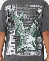 Rats Get Fat Expire Vintage T-Shirt Off Black