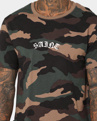 Saint Morta Day Of The Dead T-Shirt Woodland Camo
