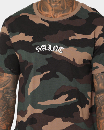 Saint Morta Day Of The Dead T-Shirt Woodland Camo