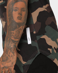 Saint Morta Day Of The Dead T-Shirt Woodland Camo