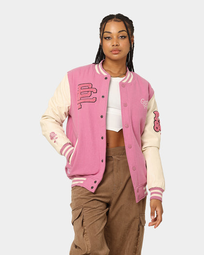 Carré Peace Varsity Jacket Pink