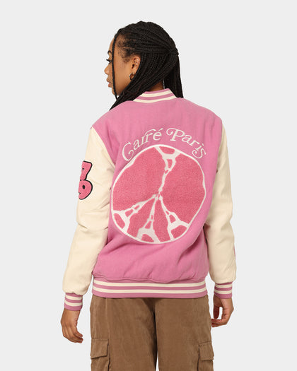 Carré Peace Varsity Jacket Pink